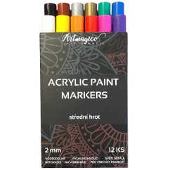 Artmagico akrylový popisovač se středním hrotem (2 mm) 12 ks